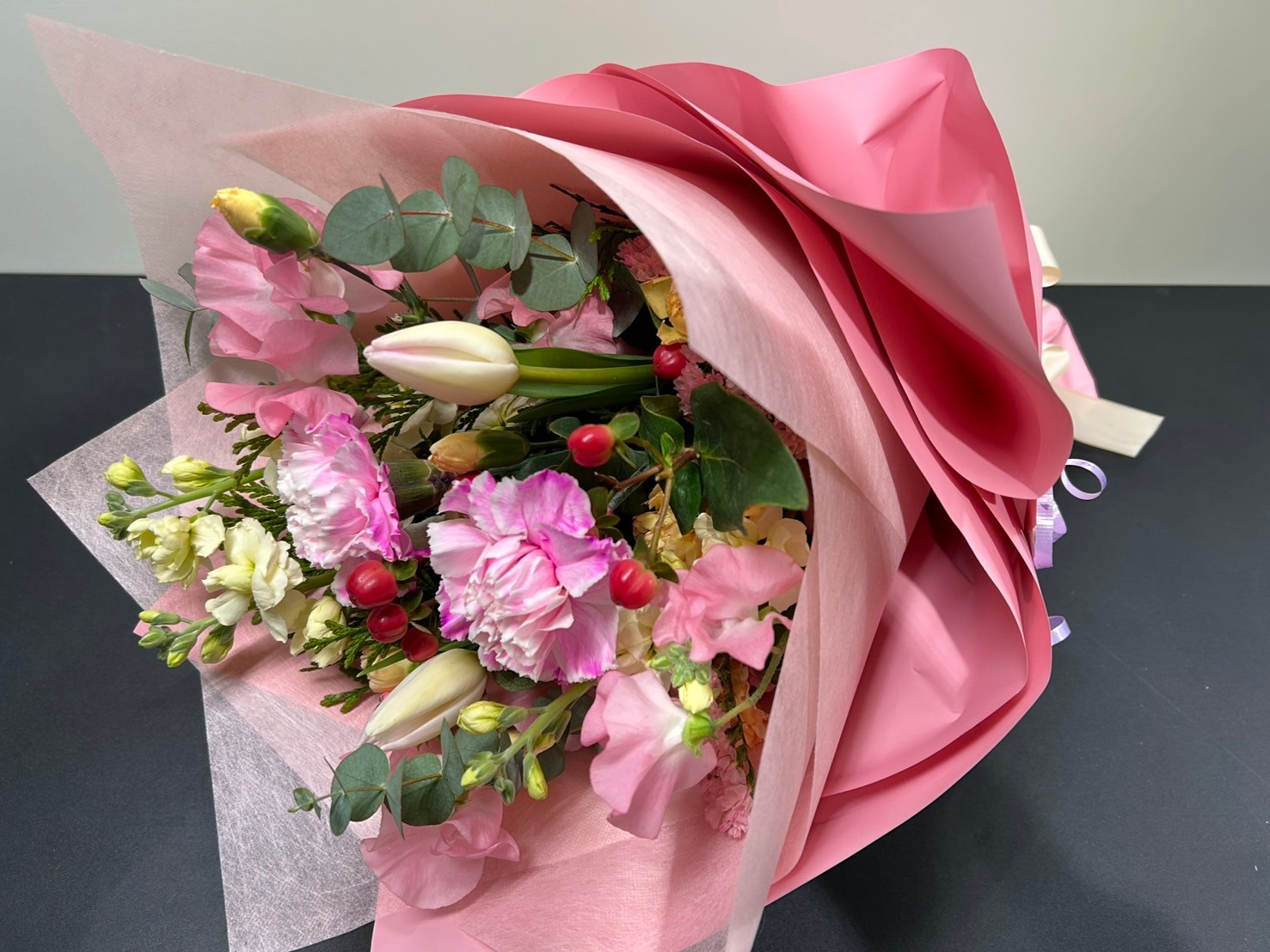 ピンクスマイルブーケ